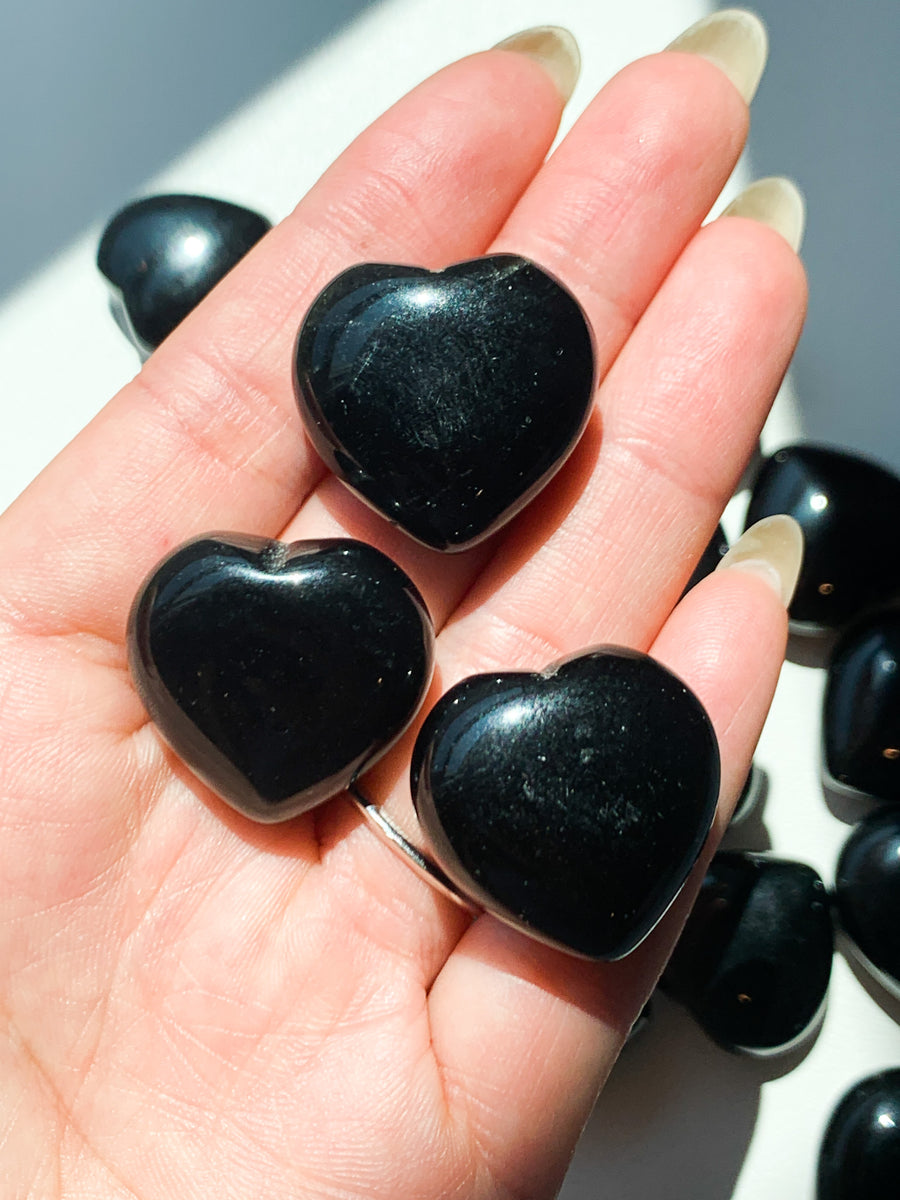 The Crystal Reserve / Healing Crystals Los Angeles / black obsidian hearts crystal healing crystal gifts