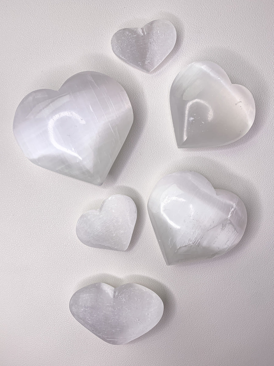 The Crystal Reserve / Healing Crystals in Los Angeles / Selenite (Satin Spar) Hearts