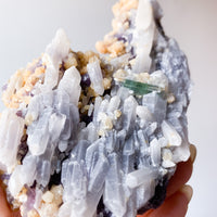 Lepidolite in Quartz with Green Tourmaline