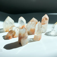 Orange Amphibole Quartz Mini Points