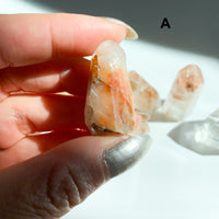 Orange Amphibole Quartz Mini Points
