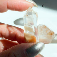 Orange Amphibole Quartz Mini Points