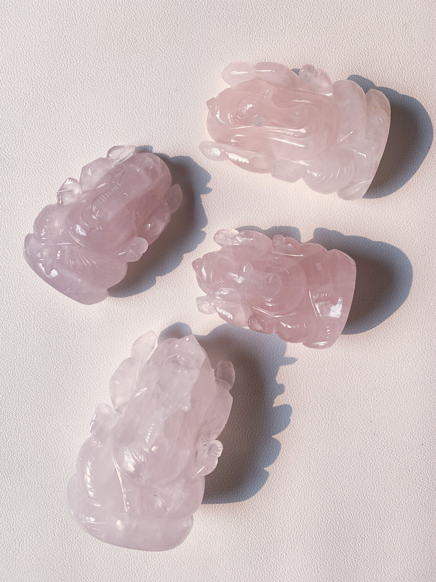 Rose Quartz Ganesha Statues