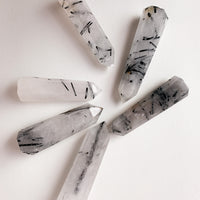 Tourmaline in Quartz Points